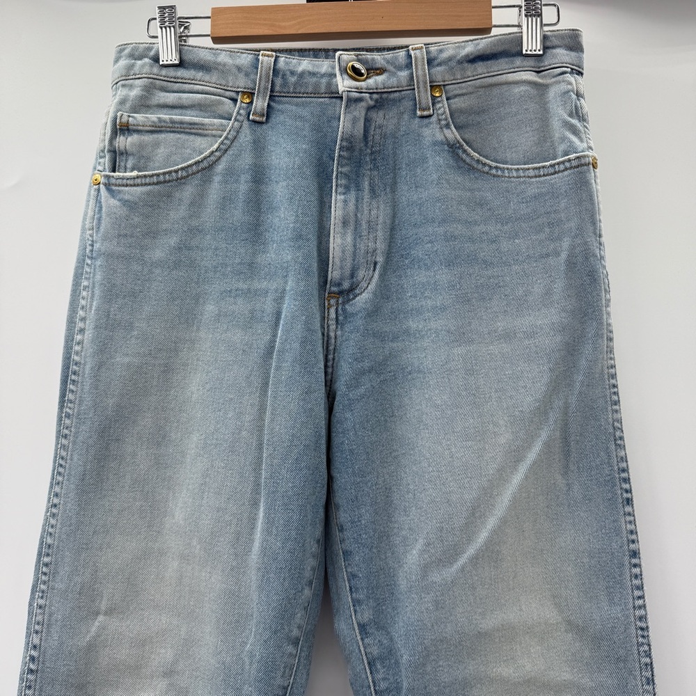Khaite Vivian Vintage Blue Jeans Women’s Size 30 High Rise Bootcut Cropped Denim - Picture 4 of 12